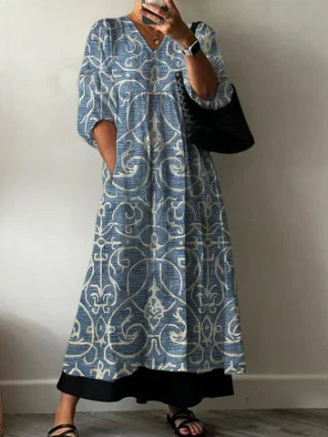 Carmen | Elegant Printed Dress