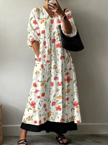 Faye | Elegant Printed Dress