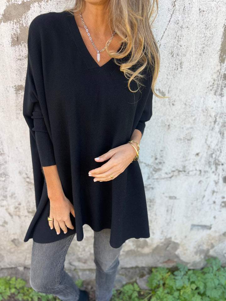 Katy™ | Cozy V-neck oversized sweater