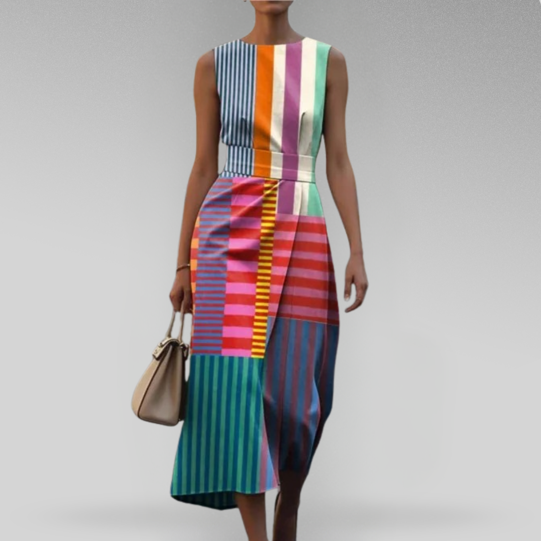 Connie™ | Bold Geometric Sleeveless Dress