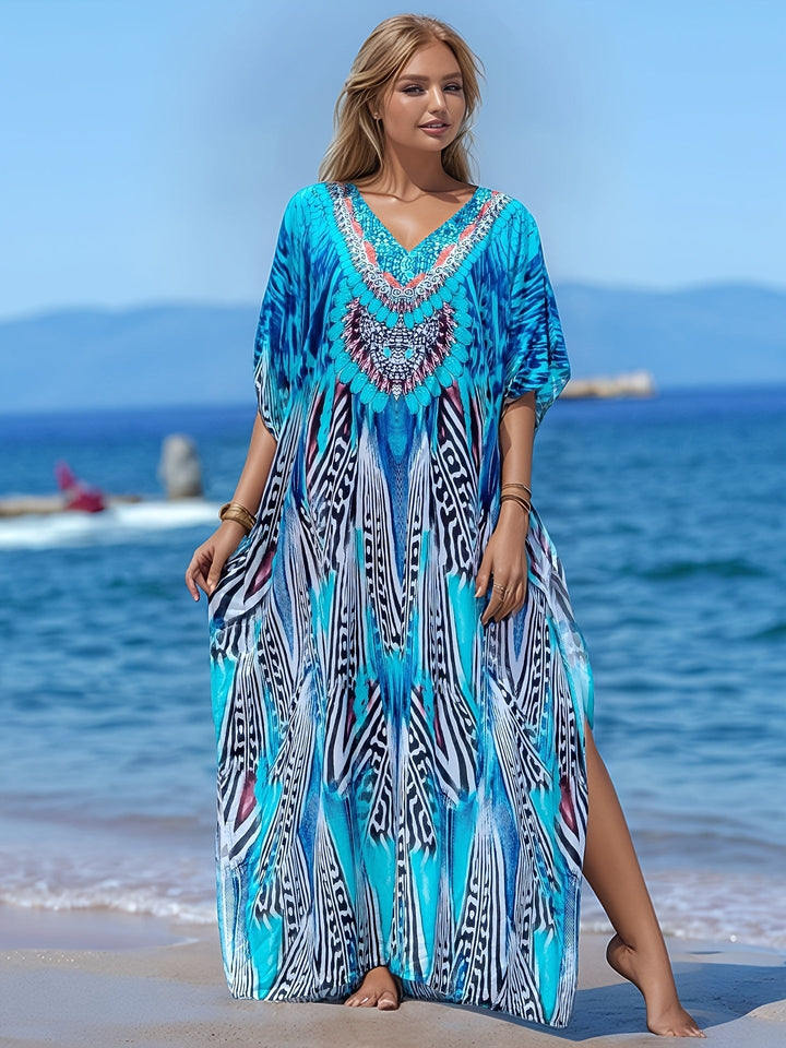 Viola™ | Coastal Breeze Kaftan Dress