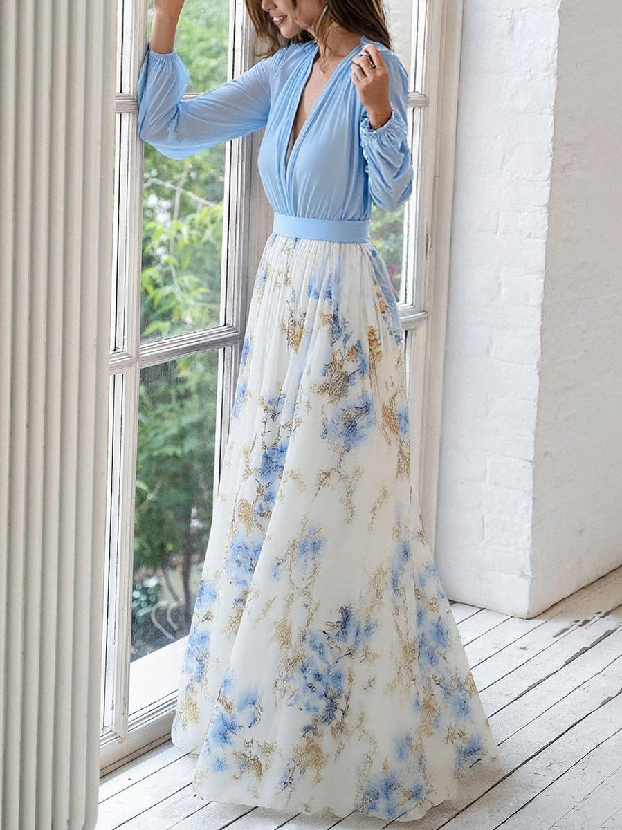 Madeline™ | Flowing floral chiffon maxi dress