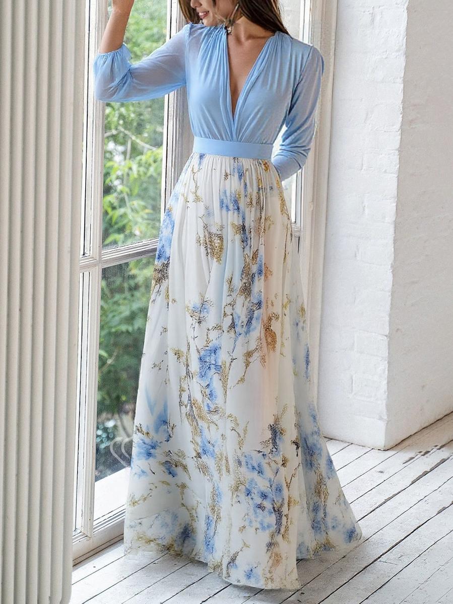 Madeline™ | Flowing floral chiffon maxi dress