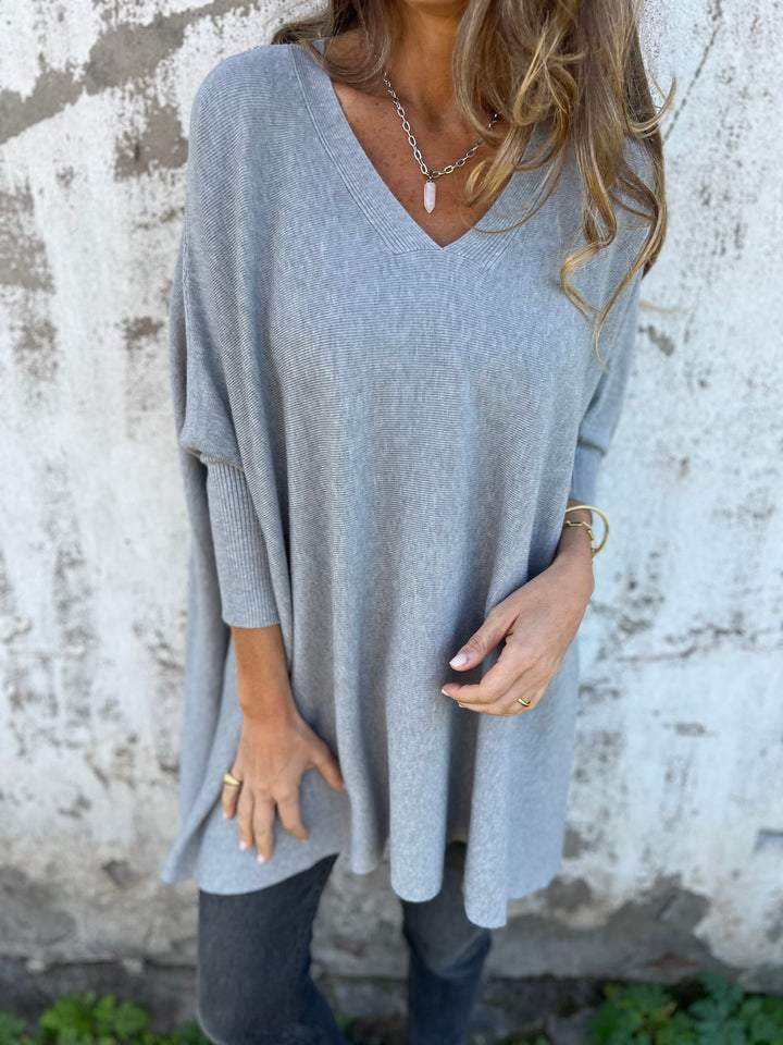 Katy™ | Cozy V-neck oversized sweater