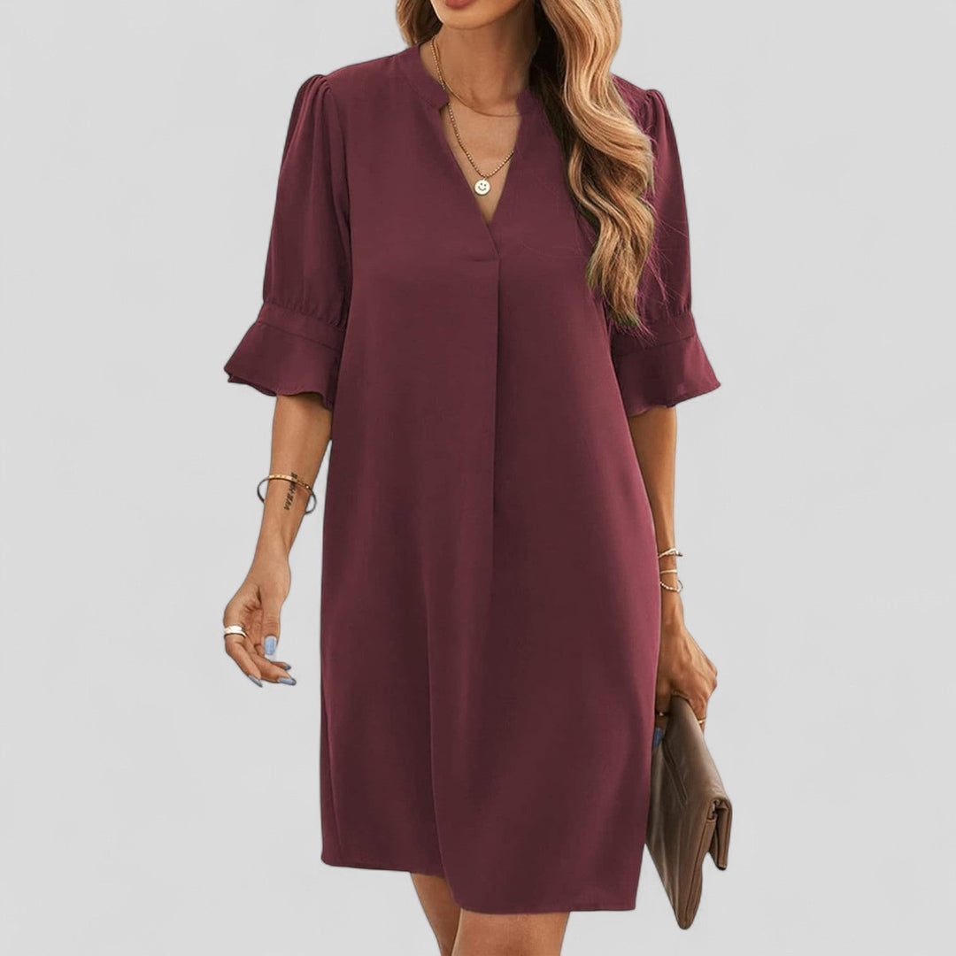 Ruth™ | Elegant Everyday V-Neck Dress