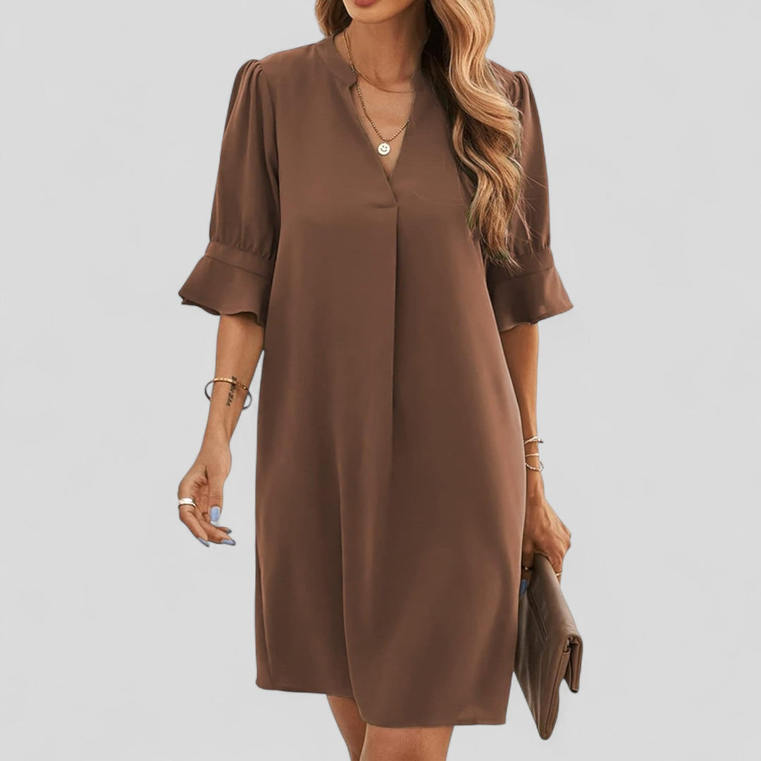 Ruth™ | Elegant Everyday V-Neck Dress
