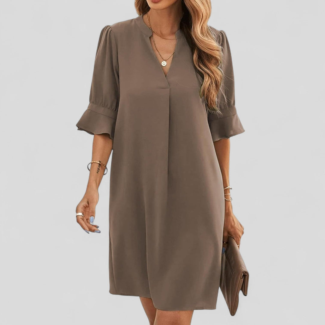 Ruth™ | Elegant Everyday V-Neck Dress