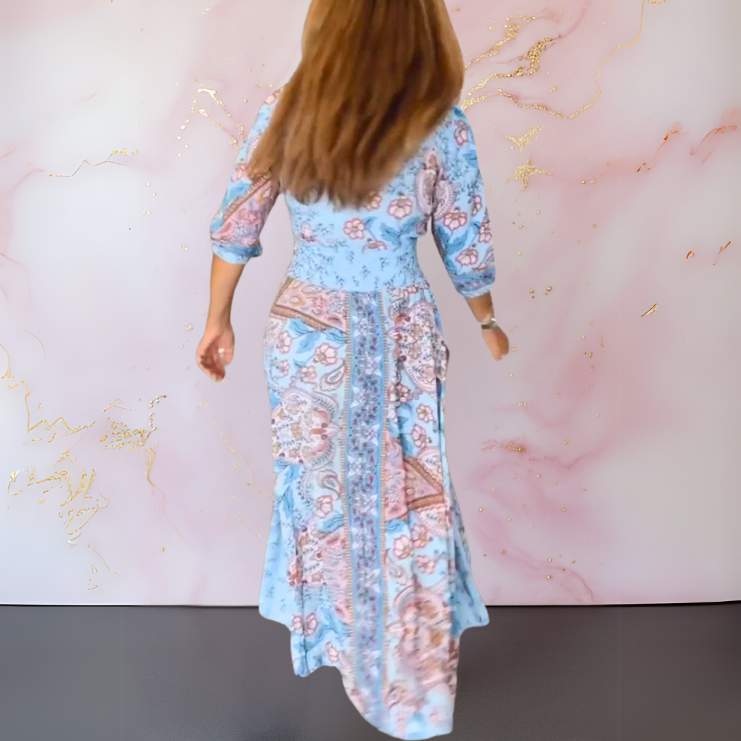 Natalie™ | Flowing V-Neck Maxi Dress
