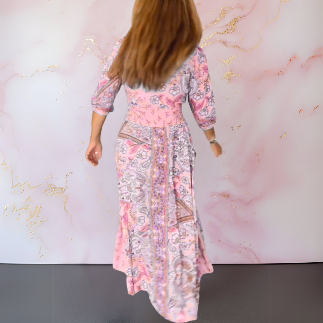 Natalie™ | Flowing V-Neck Maxi Dress
