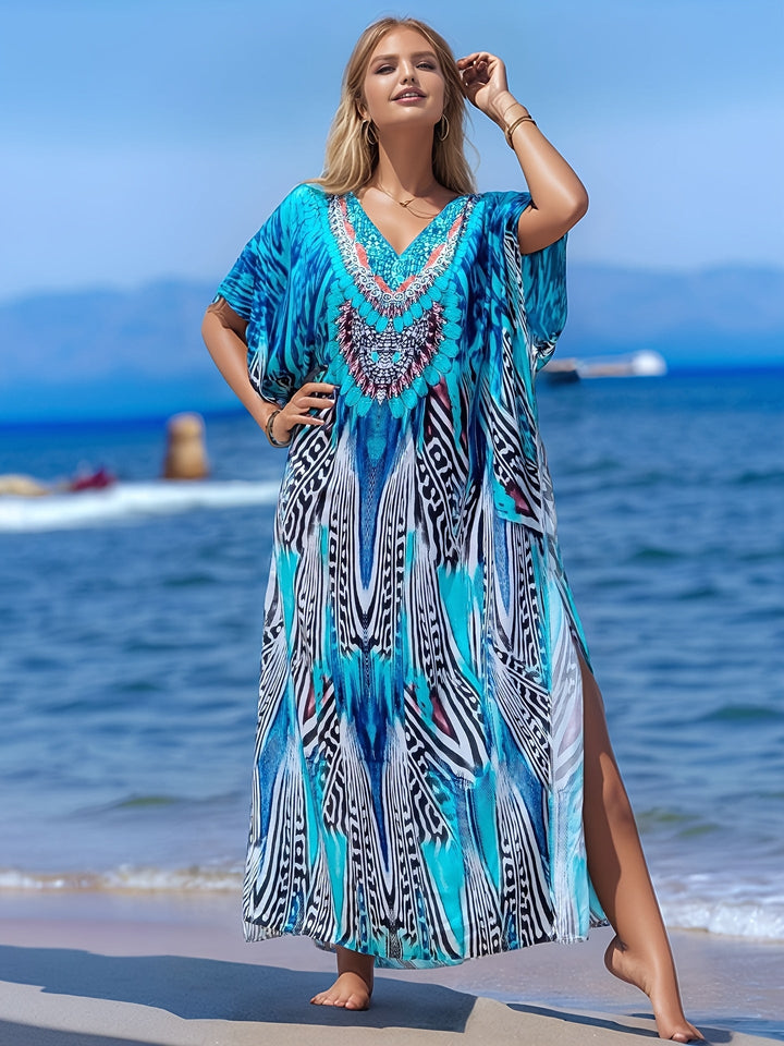 Viola™ | Coastal Breeze Kaftan Dress