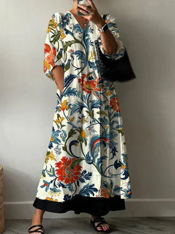 Adaline | Elegant Printed Dress