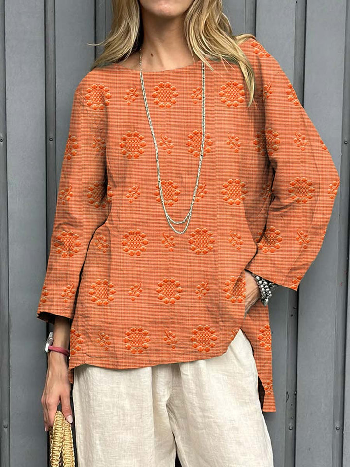 Lena | Embroidered Long Sleeve Top