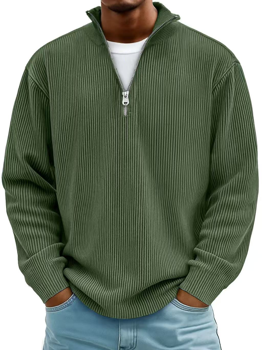 Liam | Quarter-Zip Ribbed Pullover