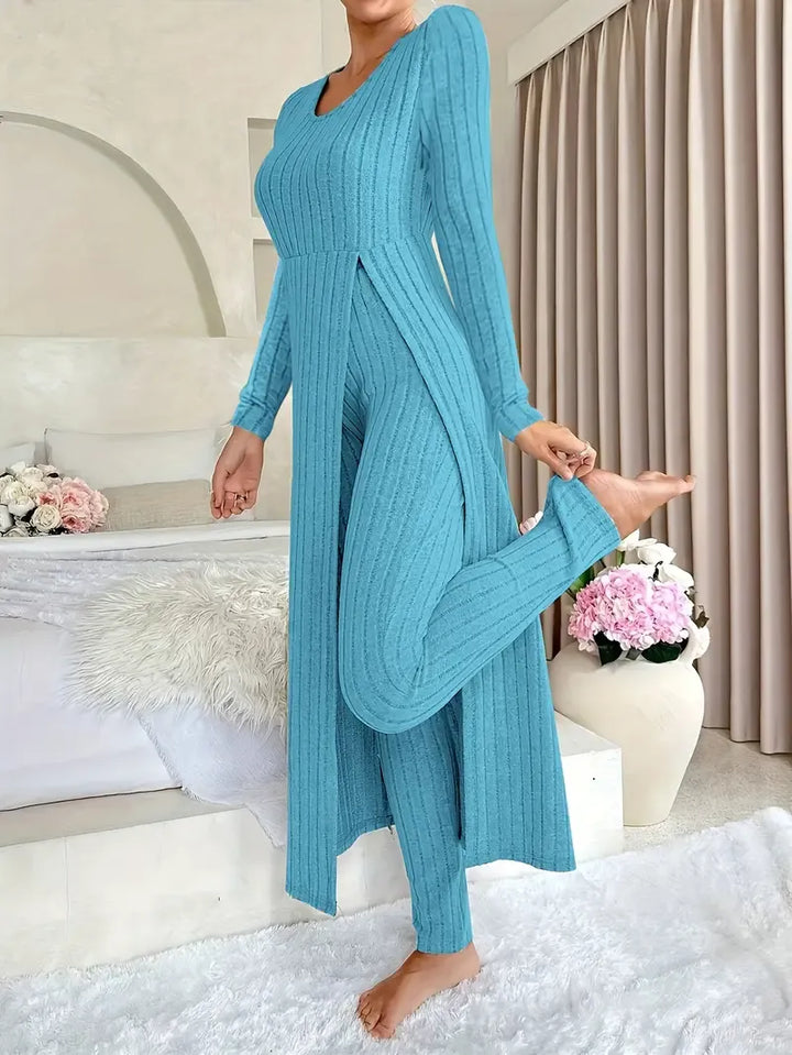 Anabelle | Ribbed Knit Two-Piece Lounge Set