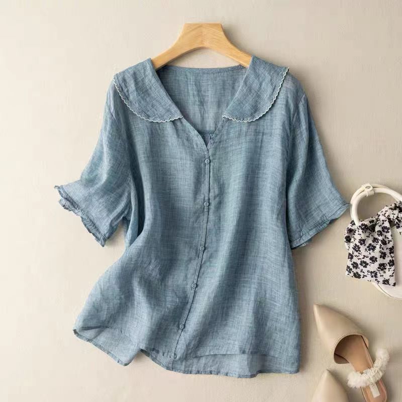 Lucy™ | Lightweight Linen Blouse with Subtle Elegance