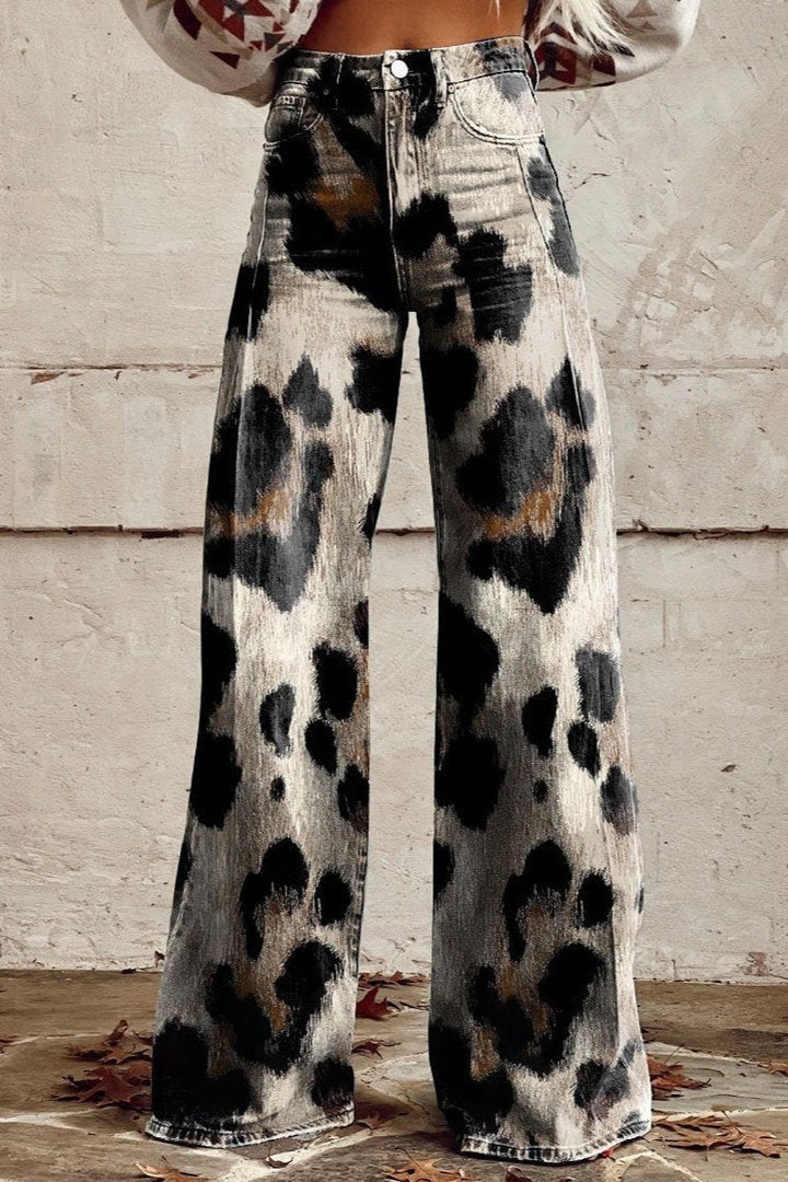 Lara | Vintage Artisan Trousers with Chic Print