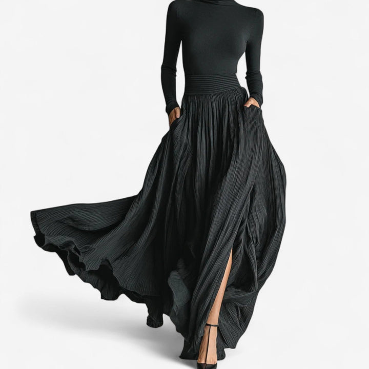Isabella | Elegant High-Neck Maxi Dress