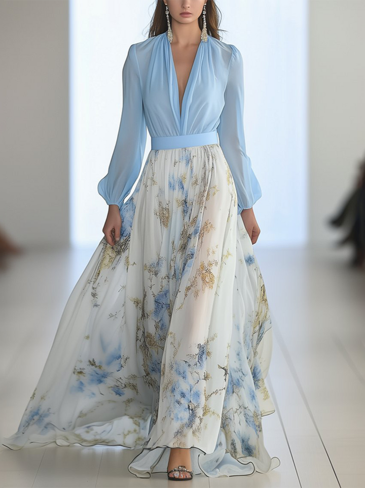 Madeline™ | Flowing floral chiffon maxi dress