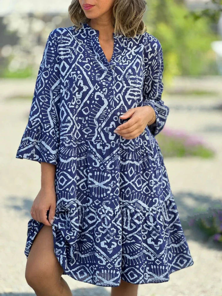 Kyra | Stylish Boho Print Tunic Dress