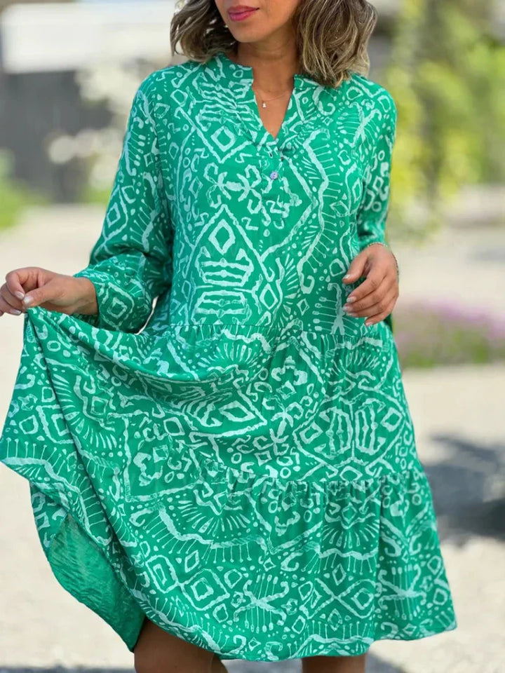 Kyra | Stylish Boho Print Tunic Dress
