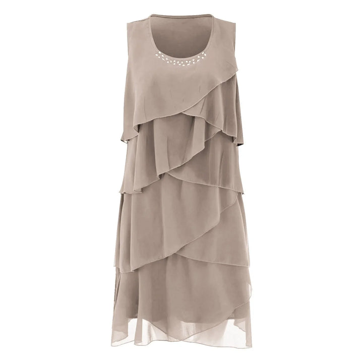 Lois™ | Layered Jewel-Neck Party Dress