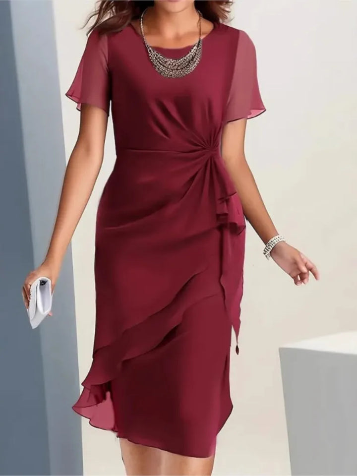 Laurie™ | Elegant Draped Midi Dress