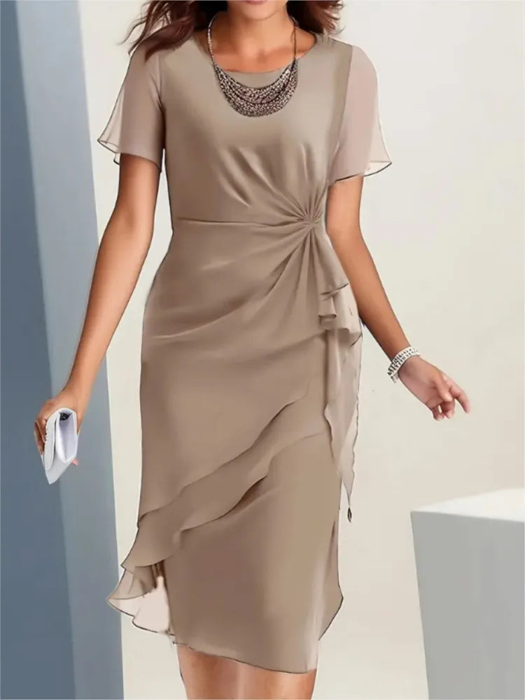 Laurie™ | Elegant Draped Midi Dress
