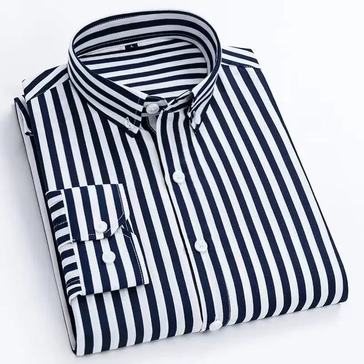 Ian | Classic Striped & Checkered Long Sleeve Shirt