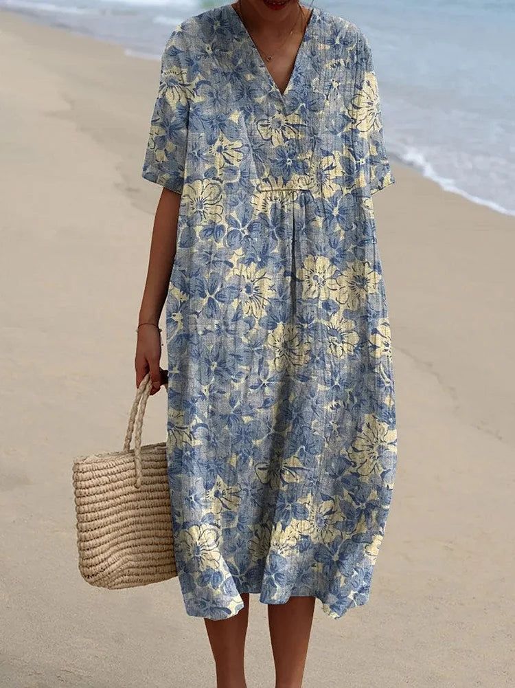 Lucy | Dress with vibrant floral pattern