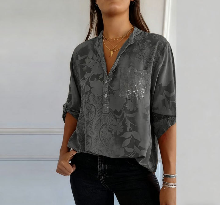 Johanna | Printed Button-Up Blouse