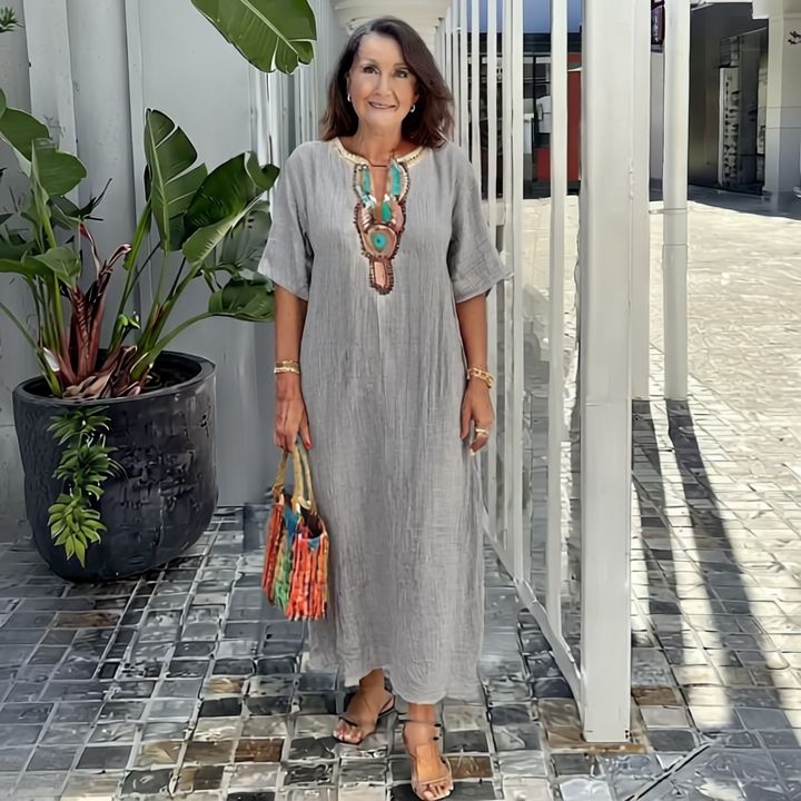 Margot™ | Breezy Embroidered Split Dress