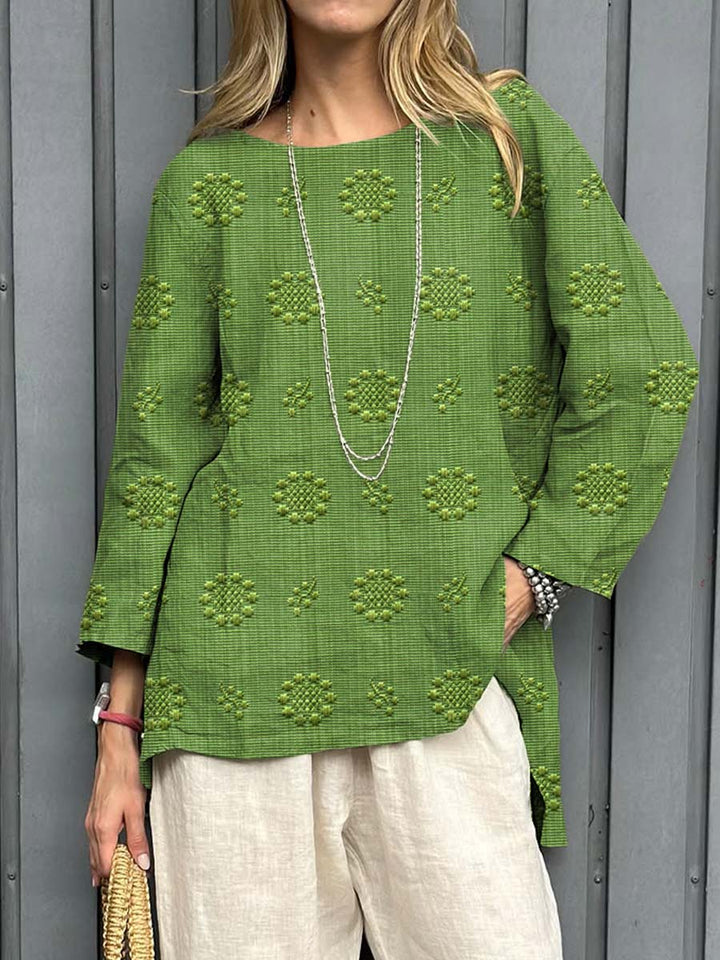 Lena | Embroidered Long Sleeve Top