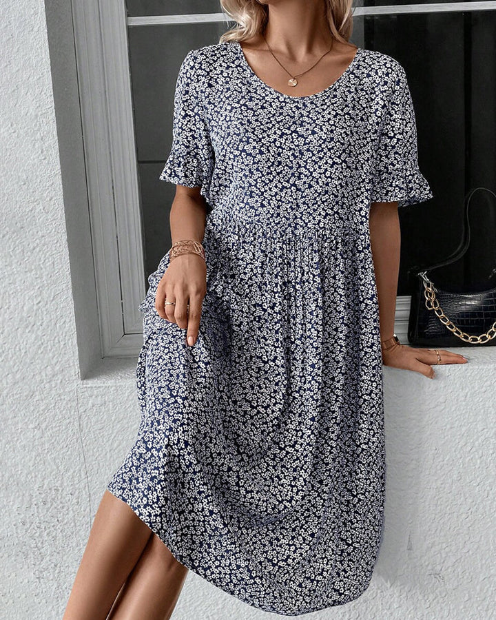 Lily™ | Midi Dress with Graceful Floral Print