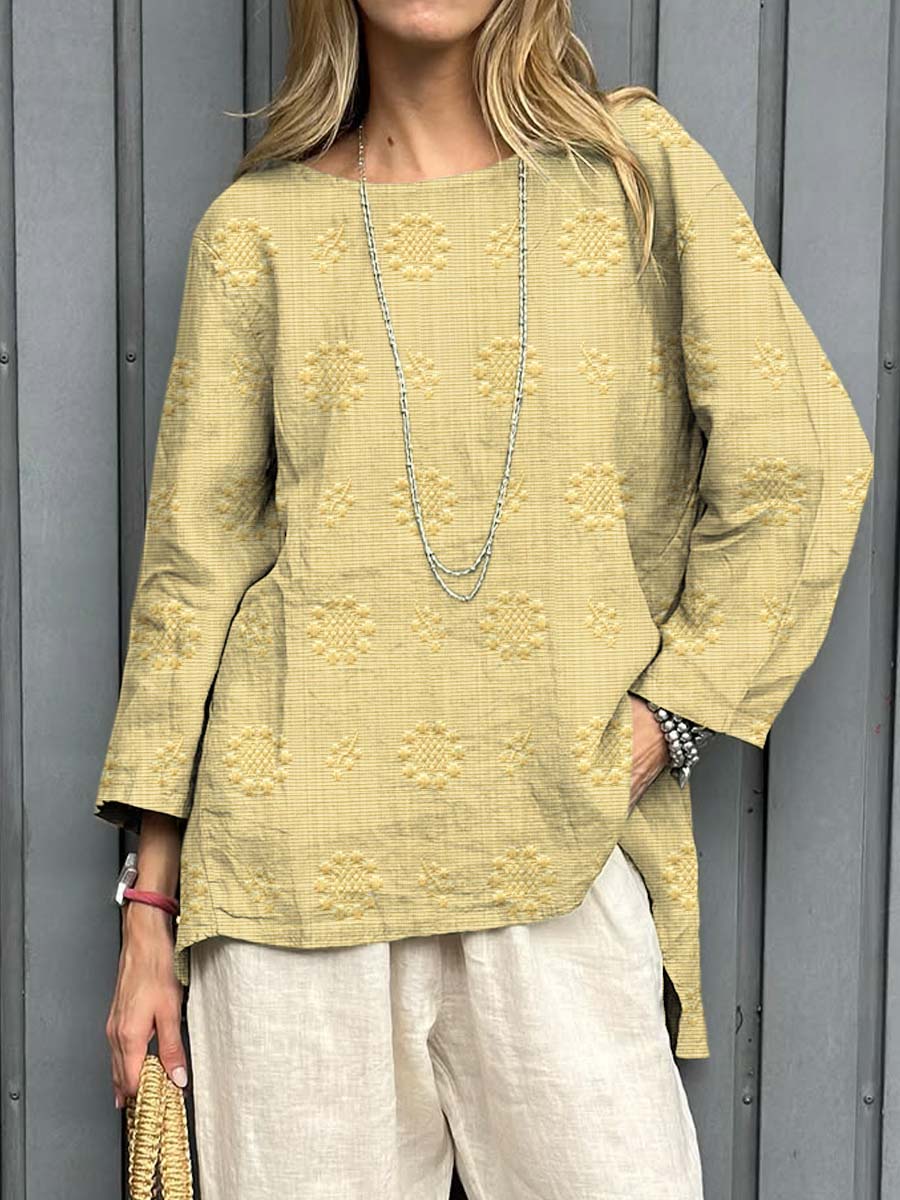 Lena | Embroidered Long Sleeve Top