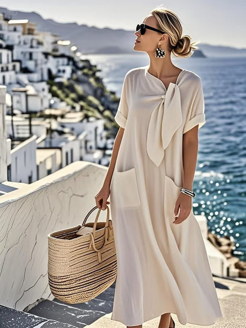Jane™ | Coastal Bow-Tie Pocket Dress