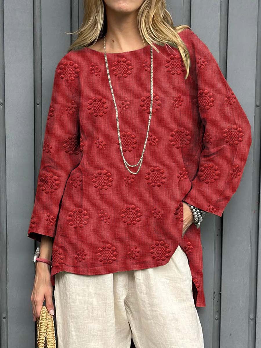 Lena | Embroidered Long Sleeve Top