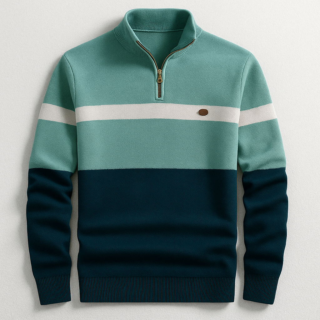 Anthony | Colorblock Zip Pullover