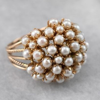 Pearl | Inlaid Pearls Ring