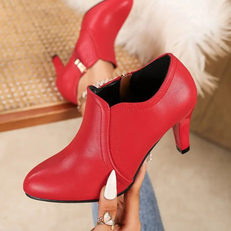 Rachel | Classic Pointed Heel Ankle Shoes