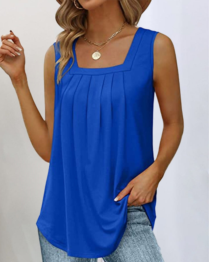 Catherine™ | Sleeveless Square Neck Blouse