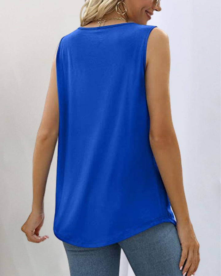 Catherine™ | Sleeveless Square Neck Blouse