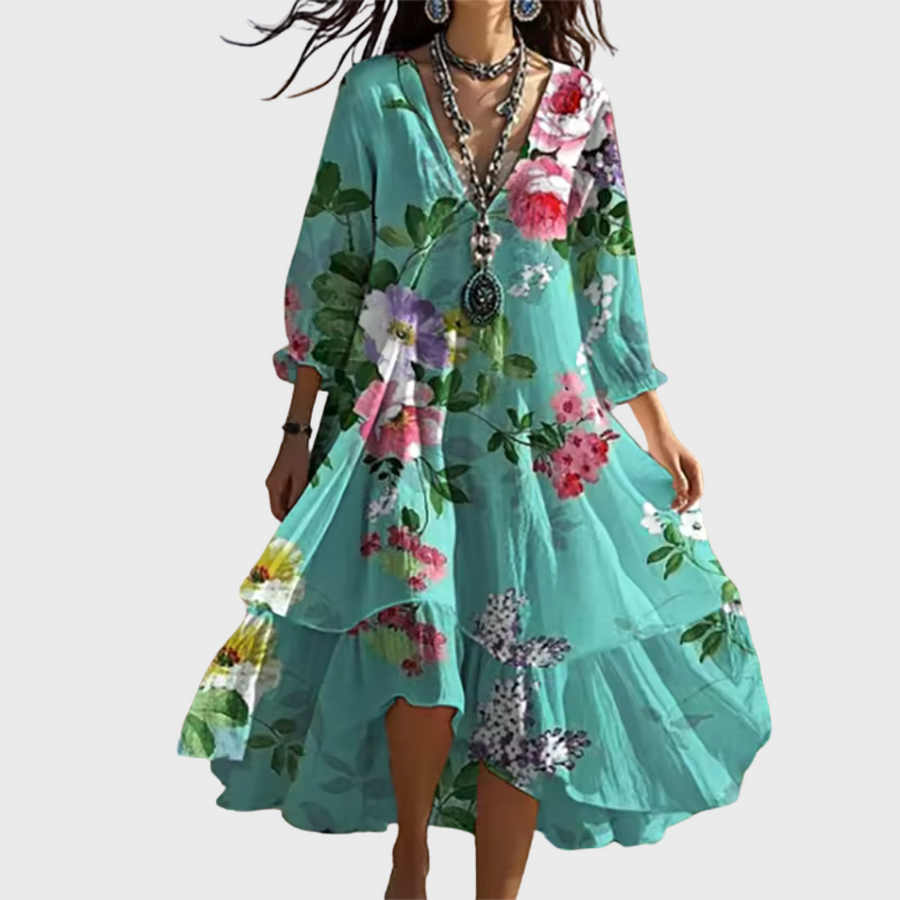 Delilah™ | Flowing Floral Midi Dress