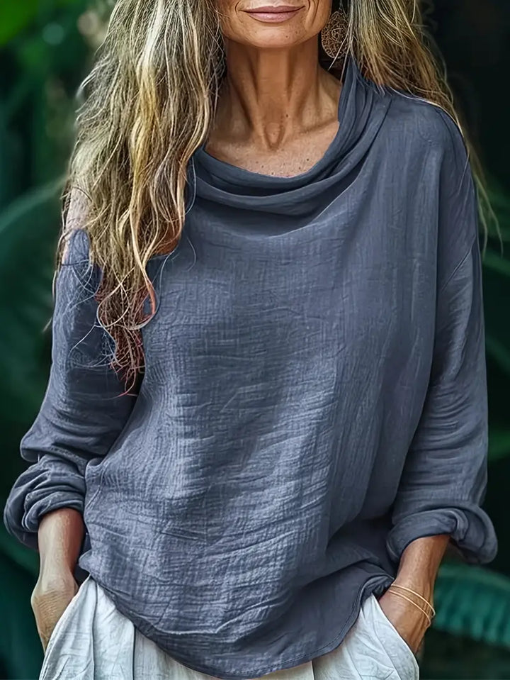 Phoebe | Draped Collar Top