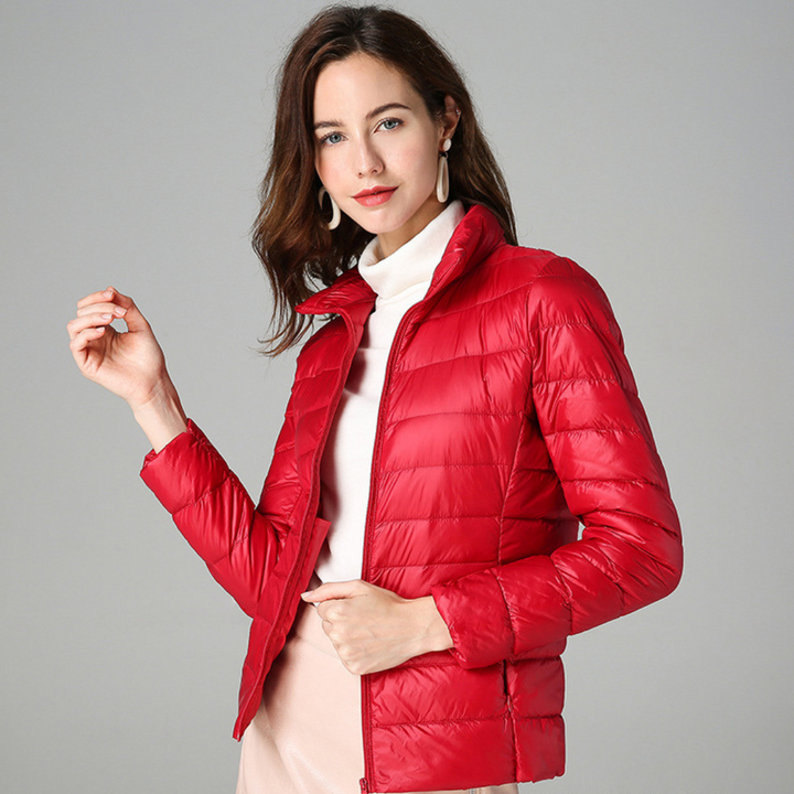 Charlotte™ | Ultralight Down Jacket with Sophisticated Pleats