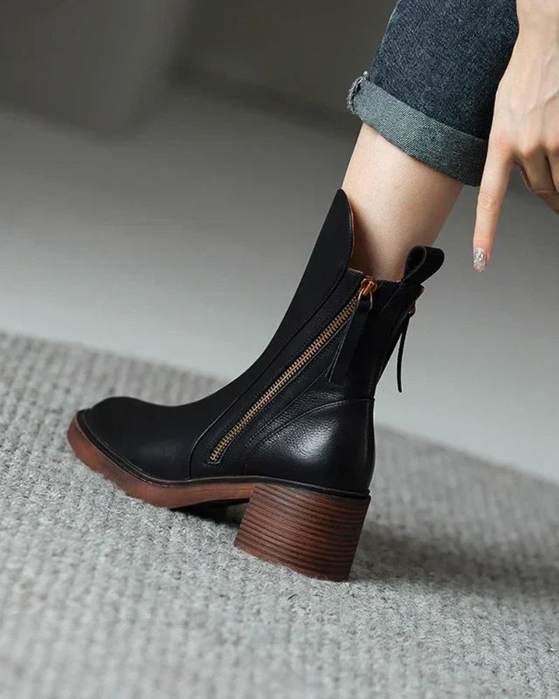 Selena | Block Heel Ankle Boots