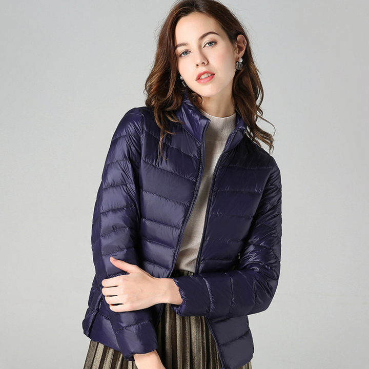 Charlotte™ | Ultralight Down Jacket with Sophisticated Pleats