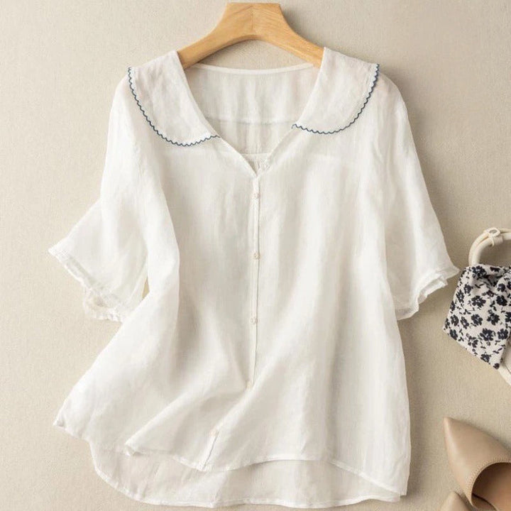 Lucy™ | Lightweight Linen Blouse with Subtle Elegance