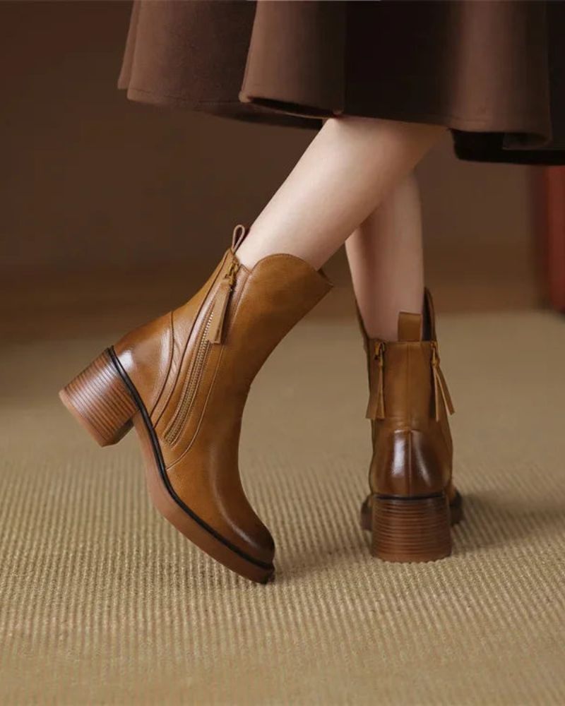 Selena | Block Heel Ankle Boots