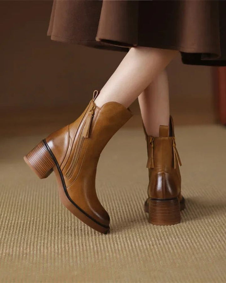 Selena | Block Heel Ankle Boots