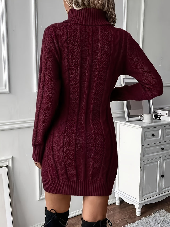 Michelle | Elegant Turtleneck Sweater Dress